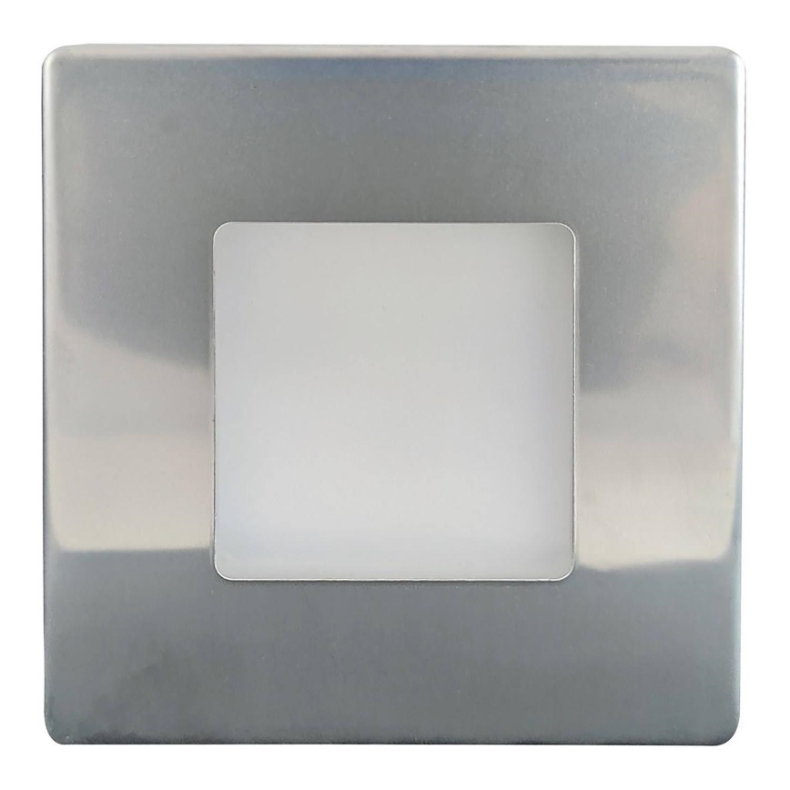 LED Trapverlichting voor buiten LED/1,7W/230V 4000K IP44 glanzend chroom