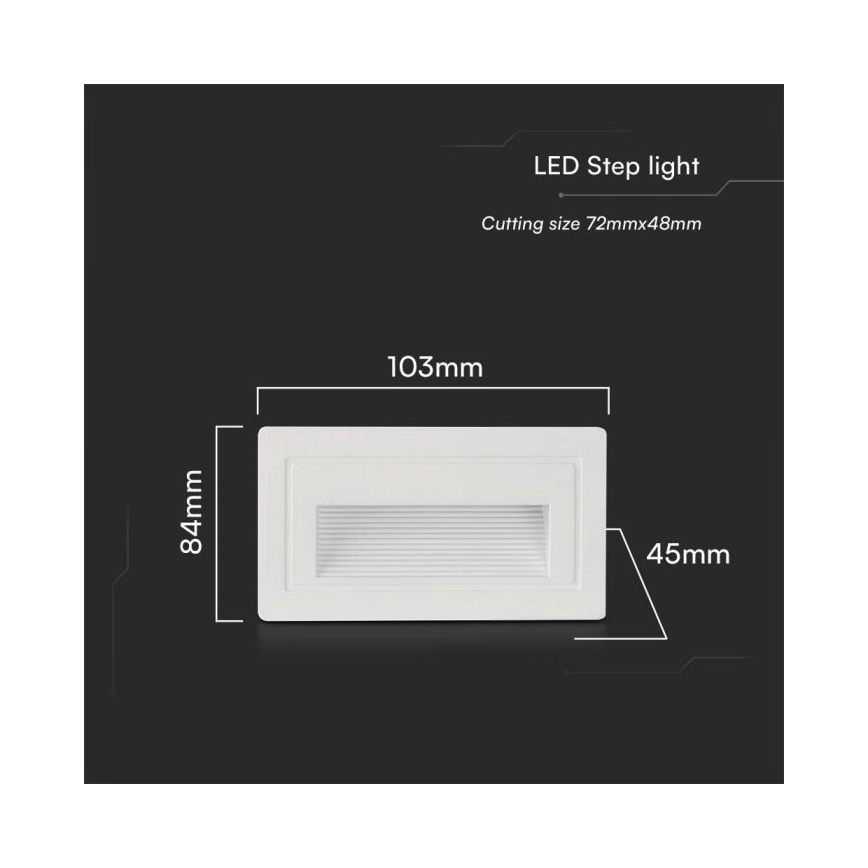 LED Trapverlichting voor buiten LED/3W/230V 3000K IP65 wit