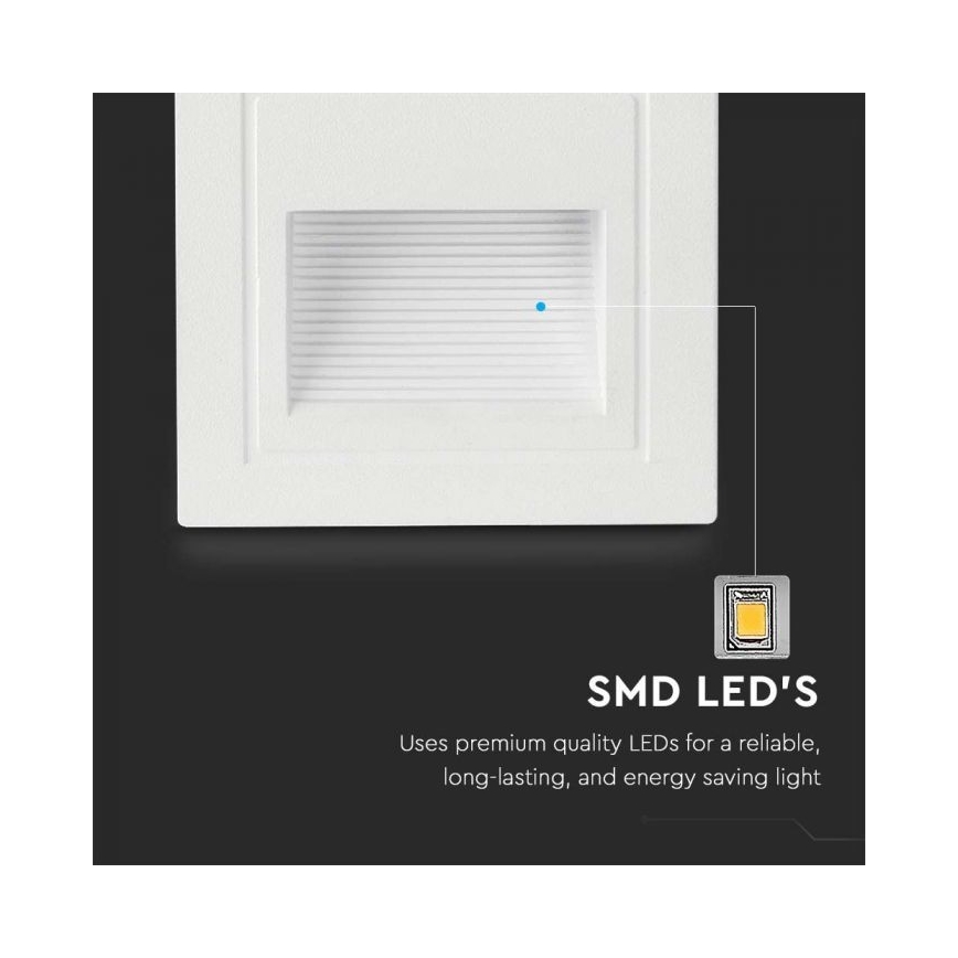LED Trapverlichting voor buiten LED/5W/230V 3000K IP65 wit