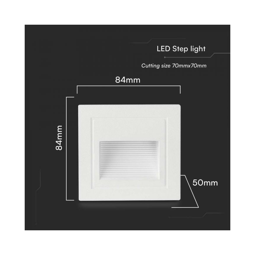 LED Trapverlichting voor buiten LED/5W/230V 3000K IP65 wit