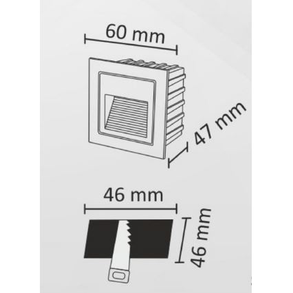 LED Trapverlichting voor Buiten Q6 LED/3W/230V IP44