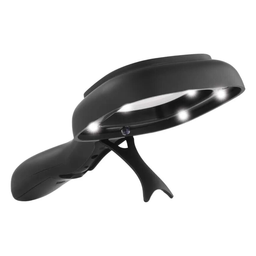LED Vergrootglas 2,5xZOOM met een achtergrondverlichting en UV-licht LED/UV/2xAAA