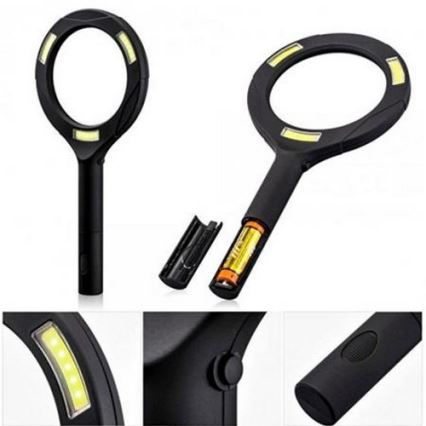 LED Vergrootglas 5×ZOOM met een achtergrondverlichting LED/3W/2xAA IP44
