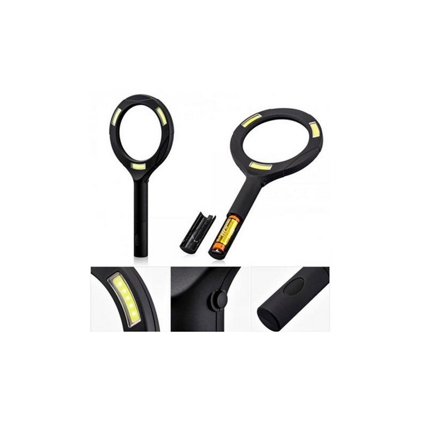LED Vergrootglas 5×ZOOM met een achtergrondverlichting LED/3W/2xAA IP44