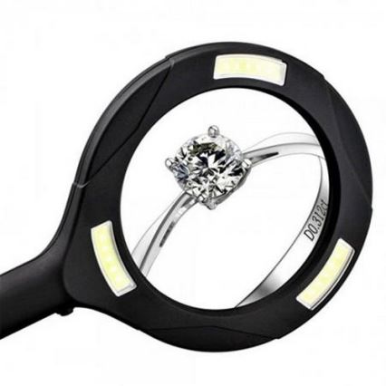 LED Vergrootglas 5×ZOOM met een achtergrondverlichting LED/3W/2xAA IP44