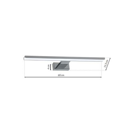 LED-verlichting voor badkamerspiegel SHINE LED/13,8W/230V 60 cm IP44 glanzend chroom