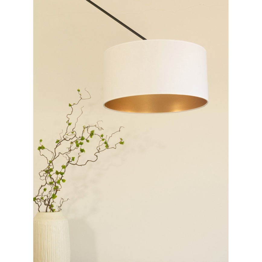 LED verstelbare hanglamp met staaf GORTA 1xE27/60W/230V wit/goud