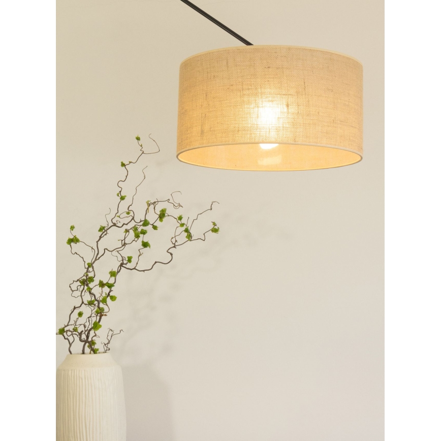 LED verstelbare hanglamp op steel GORTA 1xE27/60W/230V jute