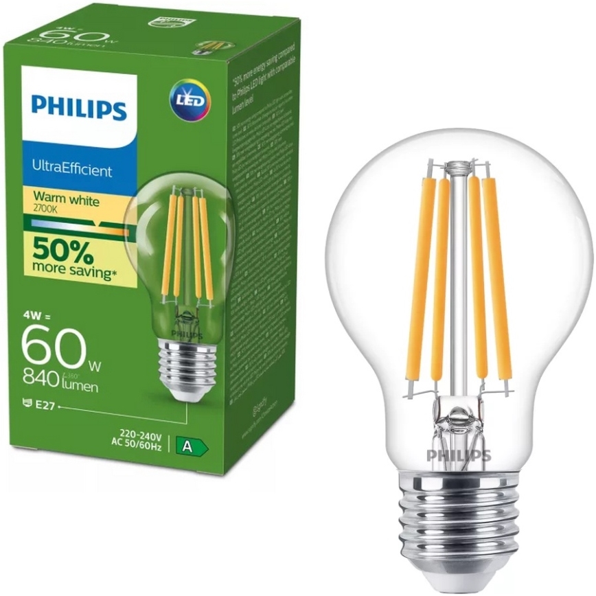 LED VintageAmpoule Philips E27/4W/230V 2700K