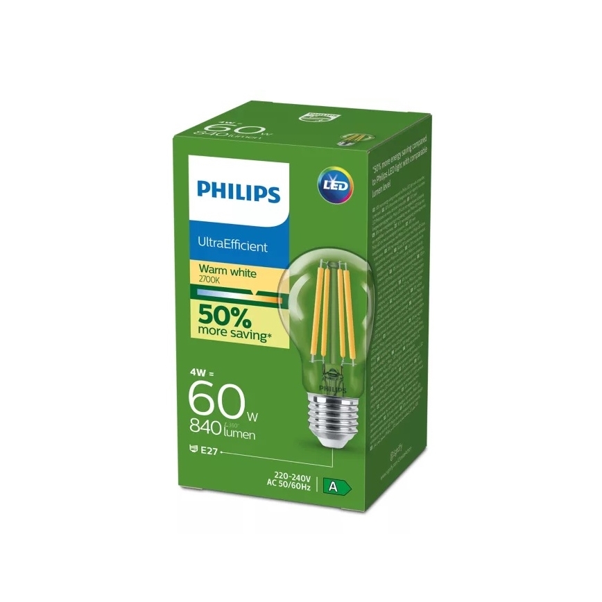 LED VintageAmpoule Philips E27/4W/230V 2700K