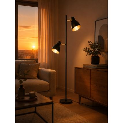 LED vloerlamp 1xE27/7W/230V 2700K zwart