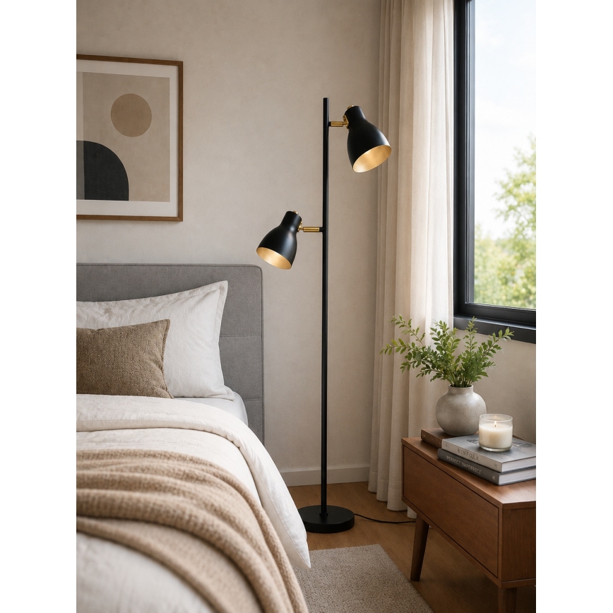 LED vloerlamp 1xE27/7W/230V 2700K zwart