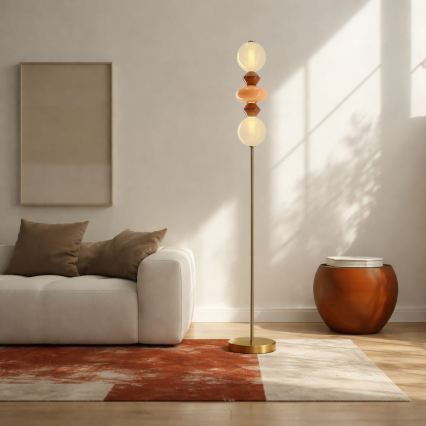 LED vloerlamp FLORES LED/15W/230V goud/oranje/bruin