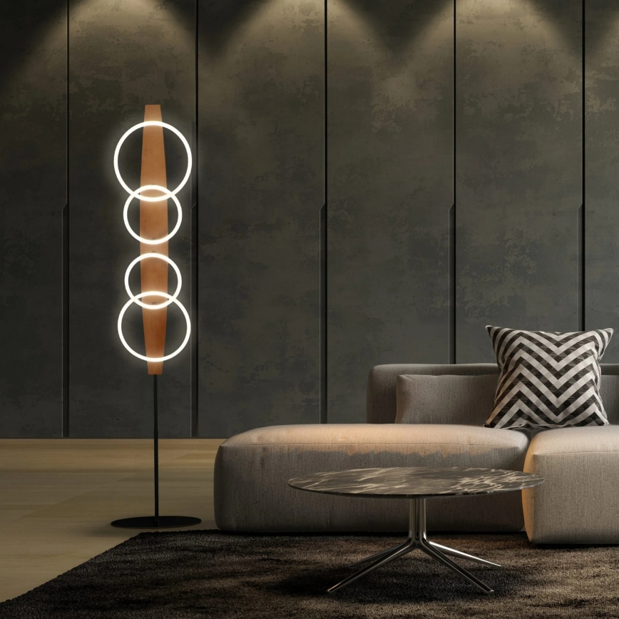 LED-vloerlamp MELISA LED/25W/230V van dennenhout