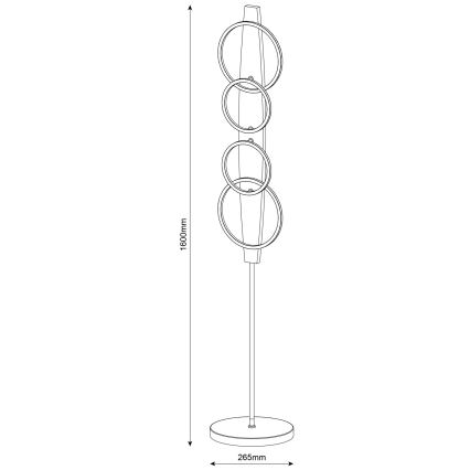 LED-vloerlamp MELISA LED/25W/230V van dennenhout