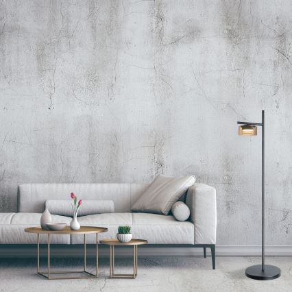 LED vloerlamp OFELIA 1xGX53/6W/230V zwart/beige