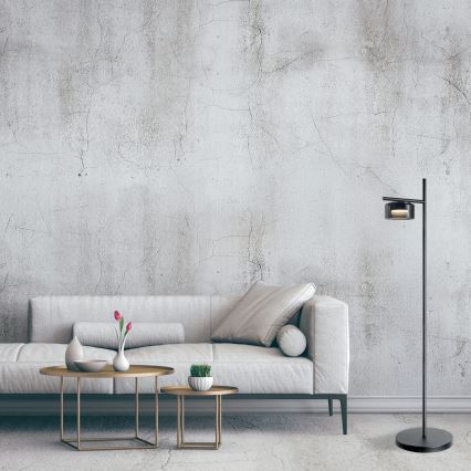 LED vloerlamp OFELIA 1xGX53/6W/230V zwart/rookglas