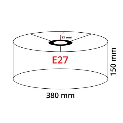 LED-vloerlamp TUNJA 1xE27/20W/230V Ø 38 cm goud/bruin
