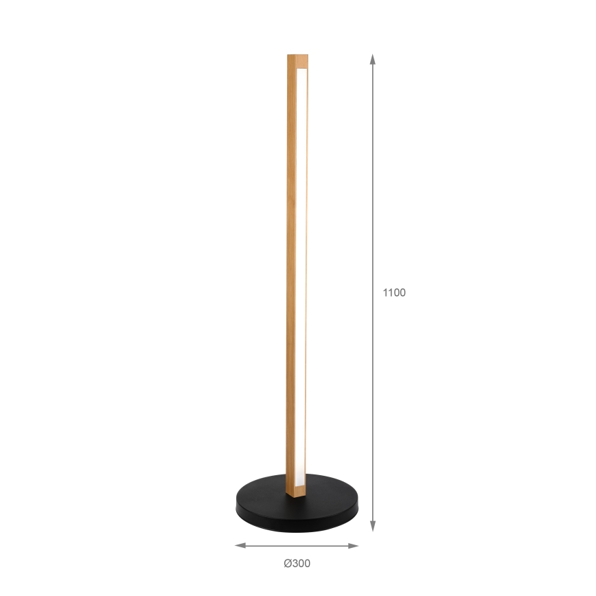 LED vloerlamp VERDE LED/18W/230V 3000K eiken/zwart