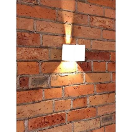 LED Wand Lamp voor Buiten 2xLED/3W/230V IP54 wit