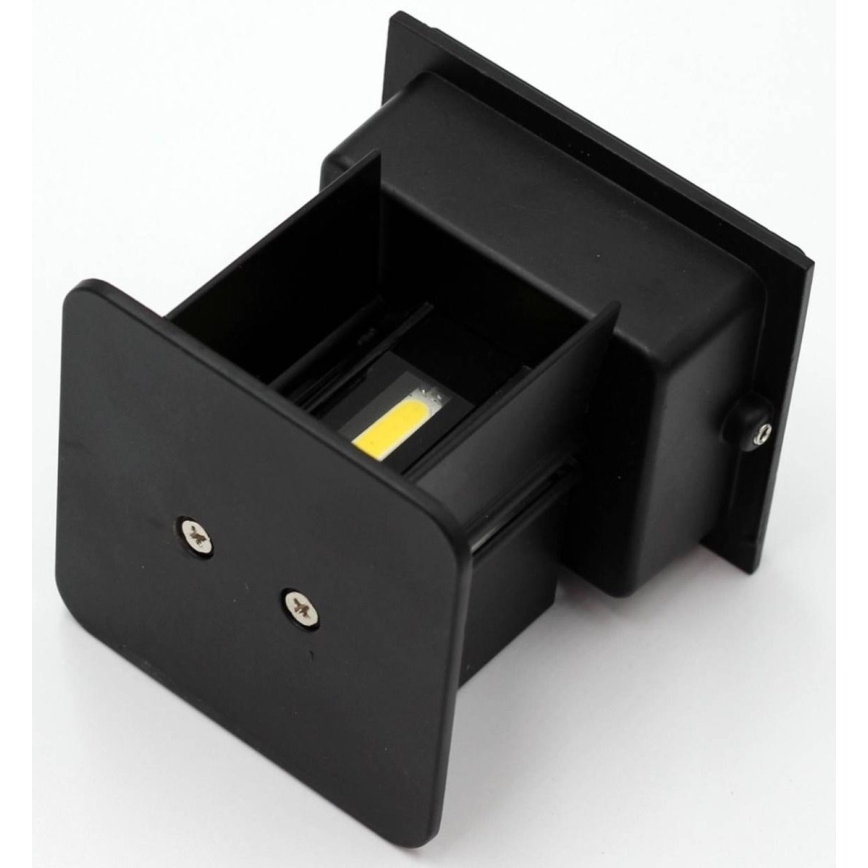 LED Wand Lamp voor Buiten 2xLED/3W/230V IP54 zwart