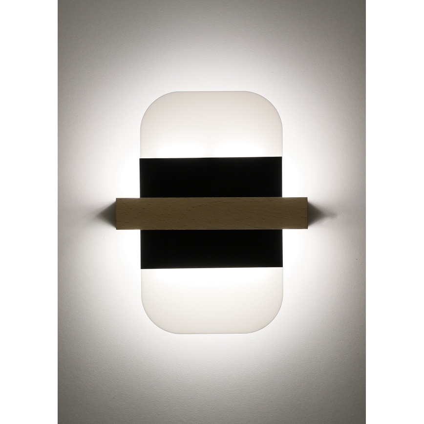 LED wand verlichting APRIL LED/6W/230V wit/zwart