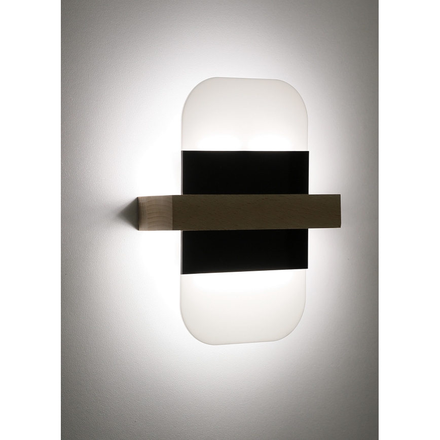LED wand verlichting APRIL LED/6W/230V wit/zwart