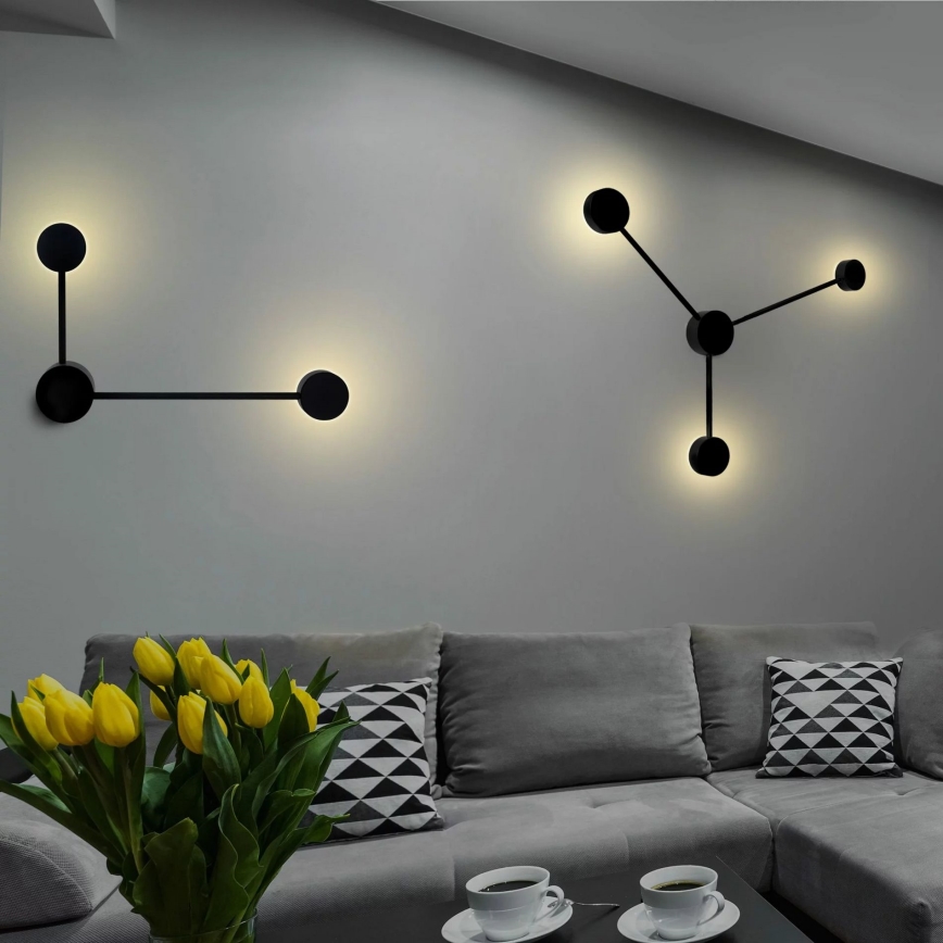 LED wand verlichting JOY 2xGX53/6W/230V zwart
