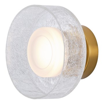 LED wand verlichting LED/8W/230V 3000K goud/doorzichtig