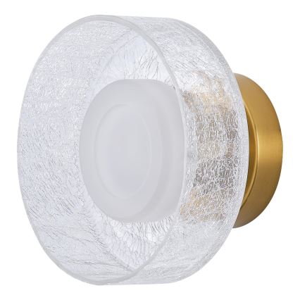 LED wand verlichting LED/8W/230V 3000K goud/doorzichtig