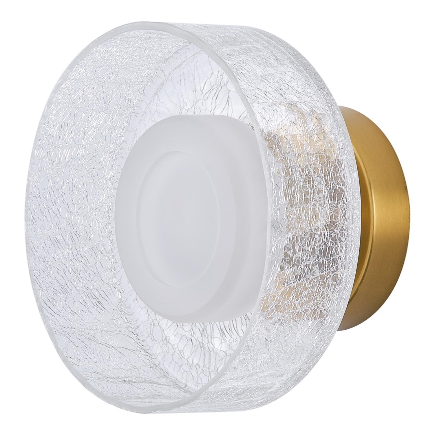 LED wand verlichting LED/8W/230V 3000K goud/doorzichtig