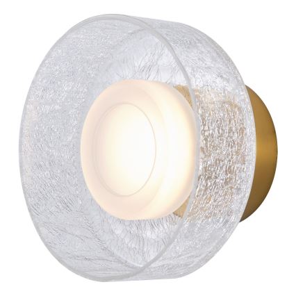 LED wand verlichting LED/8W/230V 3000K goud/doorzichtig