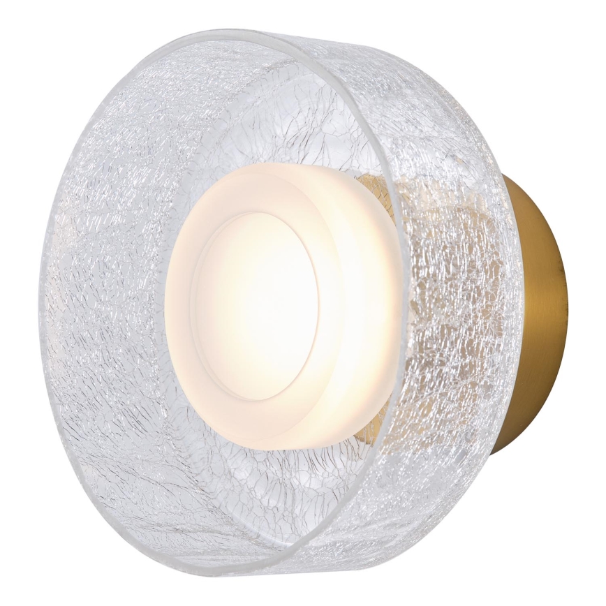 LED wand verlichting LED/8W/230V 3000K goud/doorzichtig
