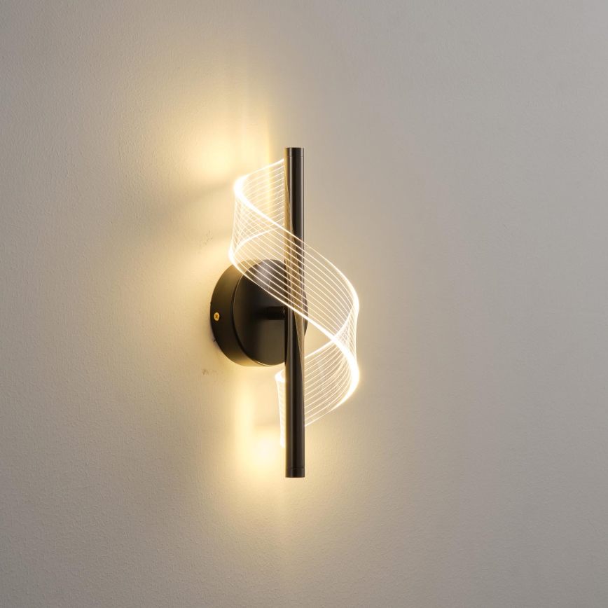 LED wand verlichting LED/8W/230V 3000K zwart