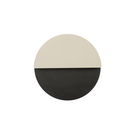 LED wand verlichting LUNA LED/7W/230V diameter 26 cm zwart/beige