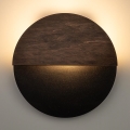 LED wand verlichting LUNA LED/7W/230V diameter 26 cm zwart/bruin