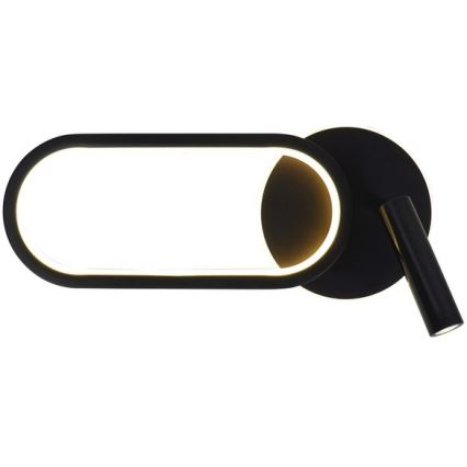 LED wand verlichting MONET LED/13W/230V + LED/2W 3000/4000/6000K zwart