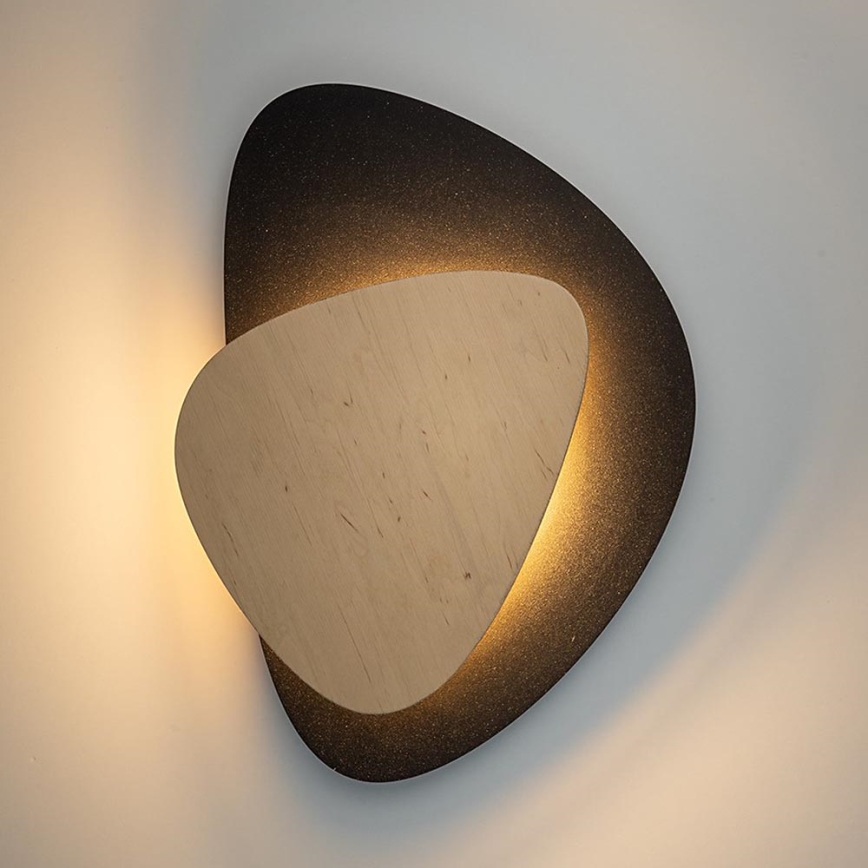 LED wand verlichting PEDRA LED/7W/230V zwart/beige