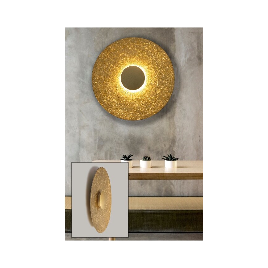 LED wand verlichting SOLE LED/7W/230V diameter 44 cm goud