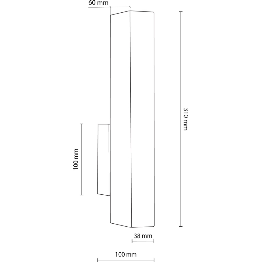 LED wand verlichting TEO LED/3W/230V 3000K walnoot