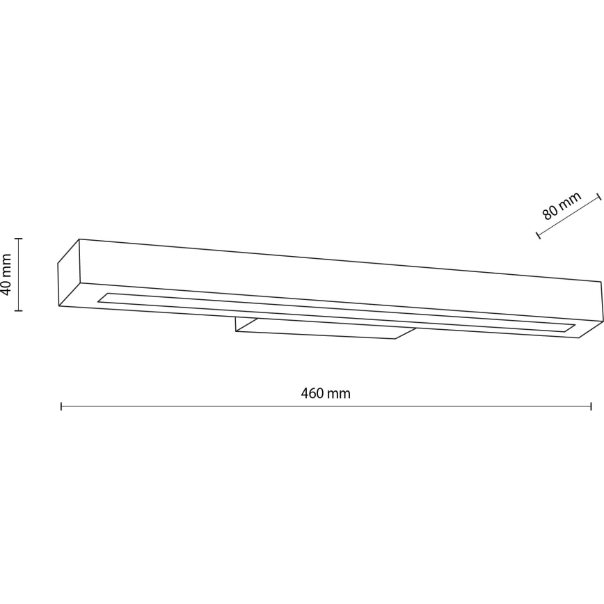 LED wand verlichting TEO LED/8W/230V 3000K walnoot