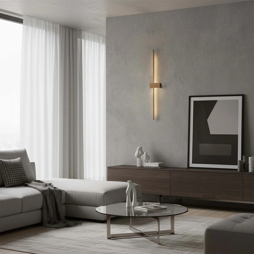 LED-wandlamp AISHA LED/12W/230V 4000K 80 cm goudkleurig