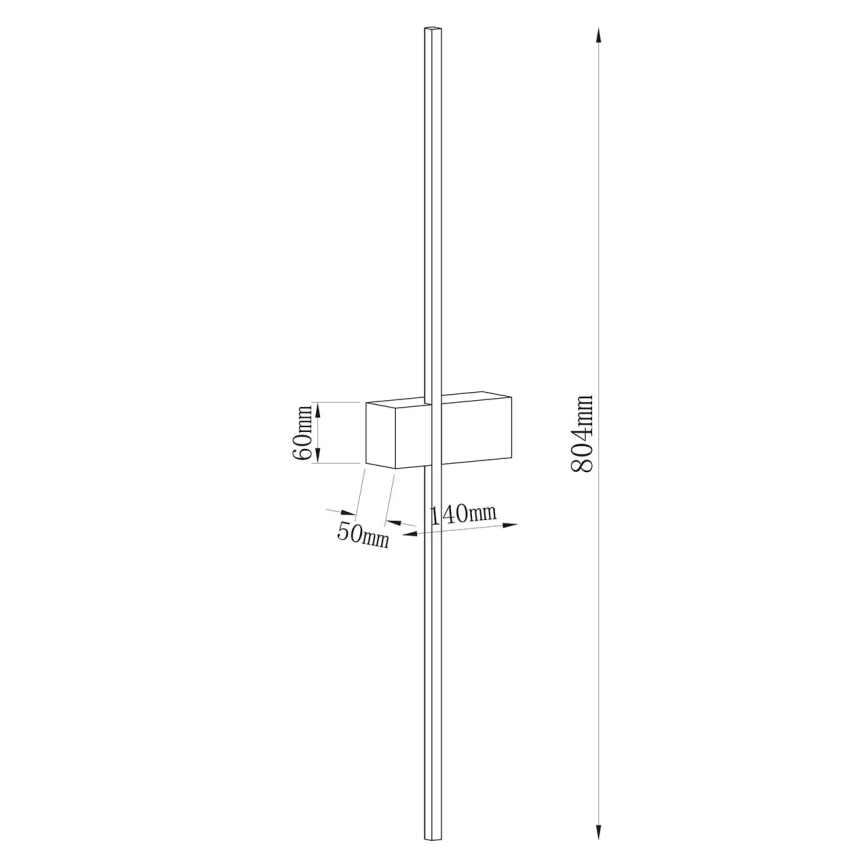 LED-wandlamp AISHA LED/12W/230V 4000K 80 cm goudkleurig