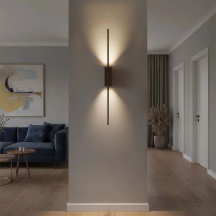 LED-wandlamp AISHA LED/12W/230V 4000K 80 cm zwart