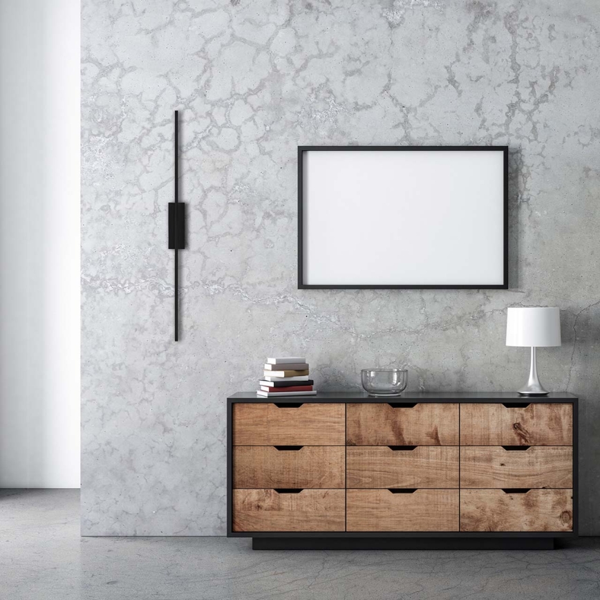 LED-wandlamp AISHA LED/12W/230V 4000K 80 cm zwart