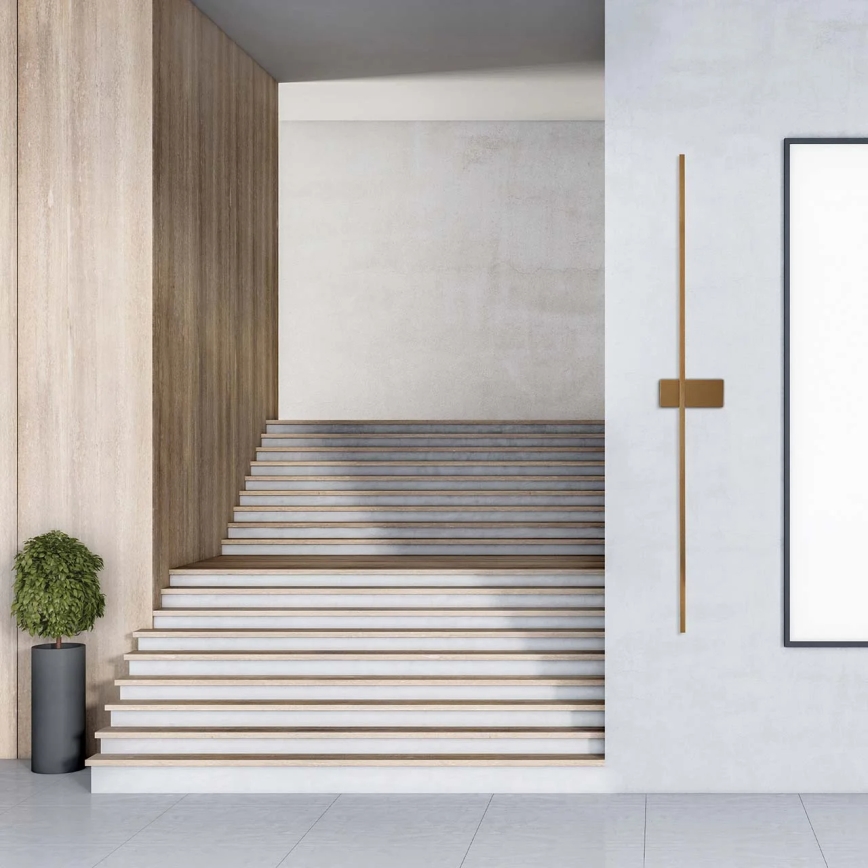 LED-wandlamp AISHA LED/20W/230V 4000K 120 cm goud