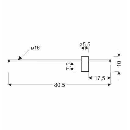 LED-wandlamp ARIAN LED/13W/230V 4000K zwart