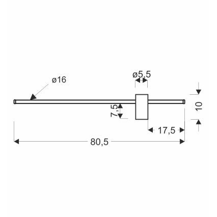 LED-wandlamp ARIAN LED/13W/230V zwart