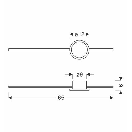 LED-wandlamp BATUTA LED/12W/230V goud