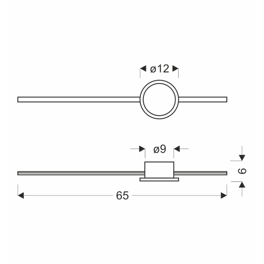 LED-wandlamp BATUTA LED/12W/230V goud